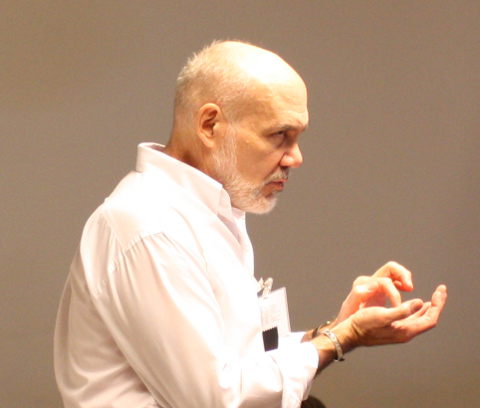 Bruce Coville, telling a story